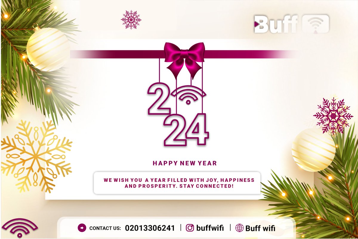 Buffwifi's tweet photo. Thank you for choosing us! Your loyalty and trust mean the world to us. We are excited to continue providing you with a top-notch Internet experience in the new year. We wish you all the best in 2024 and beyond. We look forward to staying connected with you. #unlimitedinternet https://t.co/JFZmH1Uajb