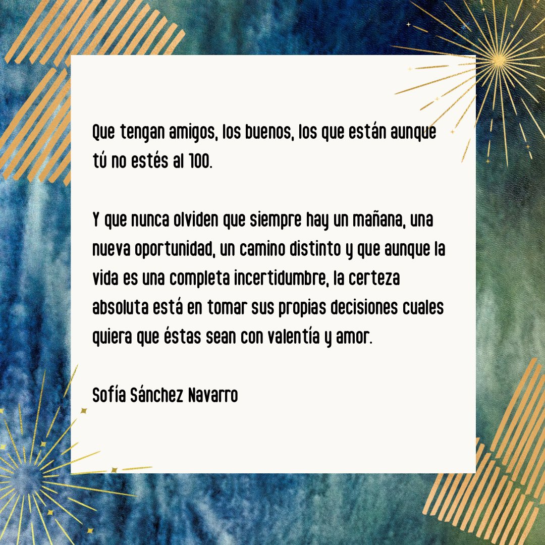 SofiaEnTuRadio's tweet photo. Feliz año nuevo 🙏🏻🙏🏻❤️ https://t.co/bQD4WveMhE