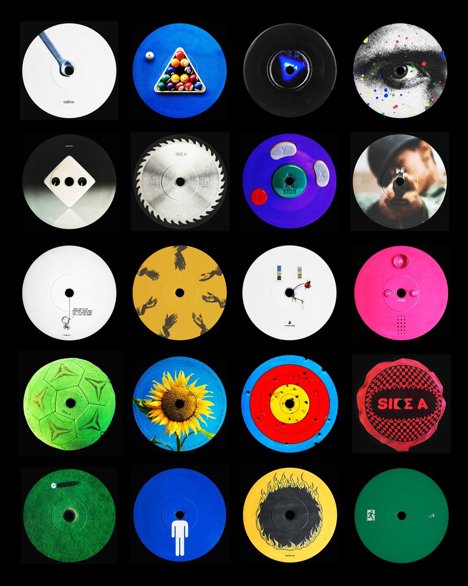 iamkevinhackett's tweet photo. vinyl label designs from 2023 https://t.co/GL21sLCtPW
