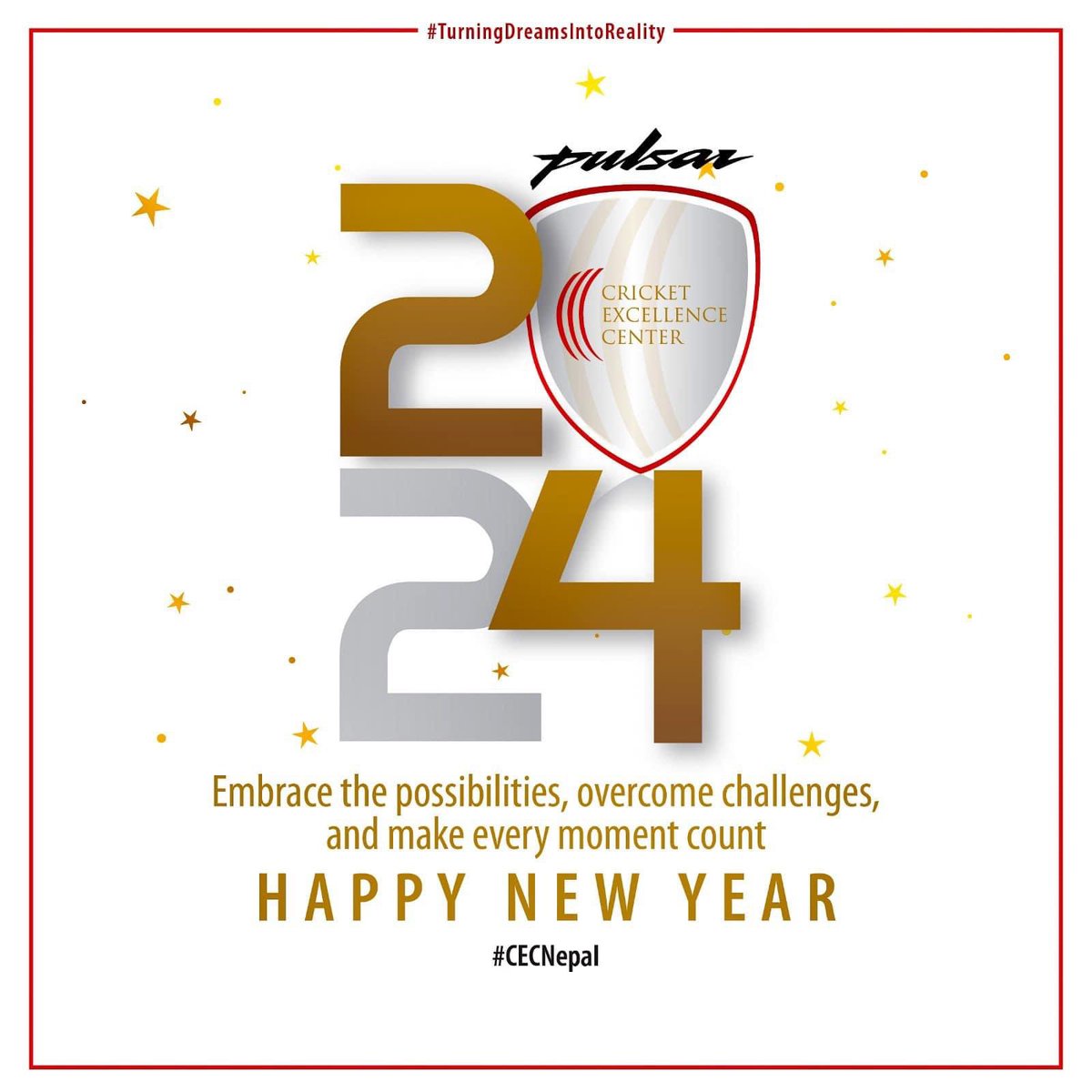 TheCECNepal's tweet photo. Happy New Year 2024!
#CECNepal | #TurningDreamsIntoReality | #NepalCricket | #PulsarNepal | #KumariBank | #jimbuthakali | #MagicNepal | #NLICL | #MaxiMax https://t.co/Y8uvbqrOFI