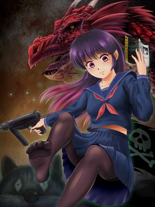 今日の過去絵
年初トップなのであけおめ
年替絵は3月ぐらいまでには

一応ドラゴン描いてあるので、うちの御馬鹿SS二話の表紙絵で

エルフさんの左手にあるのは新書版の銀英伝第一巻なのだが、気がついてくれた人がまだ一人もいない
右手がグリースガンなのは勿論薬師丸ひろ子さんへのリスペクト 