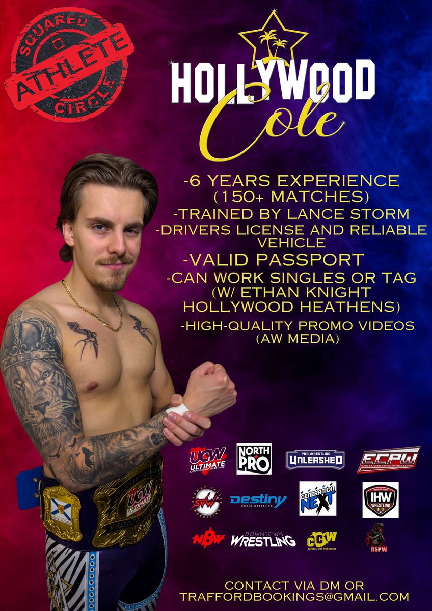 Very grateful for the opportunities I had in 2023. Accepting bookings now for 2024! 

#HollywoodCole #MaritimeWrestling #CanadianWrestling #UCW #NorthPro #PWU #ECPW #SeawayValleyWrestling #DestinyWrestling #NSPWGenNeXt #IHW #NBW #DowntownWrestling #CCW #RSPW
#SquaredCircleAthlete