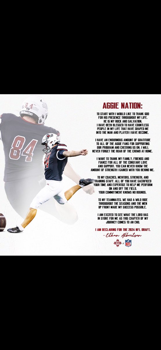 EthanAlbertson8's tweet image. Onto the next chapter #2024draft