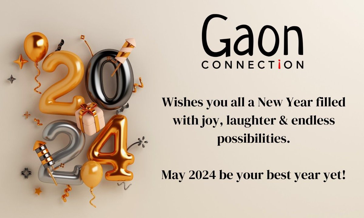 GaonConnectionE's tweet photo. Team Gaon Connection wishes its readers, viewers & listeners a Happy New Year.
#GaonConnection #GaonConnectionTV #GaonRadio #GaonConnectionInsights #GaonPodcast #GaonMoments #GaonCafe #TeacherConnection #KisaanConnection #TheChangeMakersProject
https://t.co/q2JGgXIDzK https://t.co/cmBQ3HH7GG