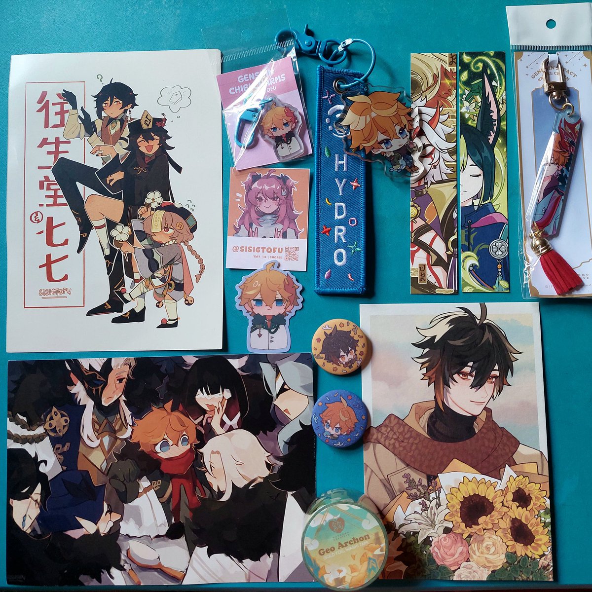 Munchable tarus and the cool zl by @sisigtofu I just had to get that taru print as the fatui favorite childe Such a fashionable zhongli and taru (couldn't get the fashion zl charm 🥹) by @misu_025 And the beautiful zl archon foil and taru tassel charm by @nandemocreative