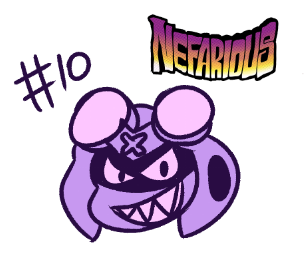 maiofroge's tweet photo. 10 goes to #Nefariousgame. This was such a fun and charming game, Crow is a really fun villain progag who they do great job endearing you to. The characters are so fun and while levels themselves are kinda iffy for me the characters carried it to here for me. https://t.co/q5qD1AFj7m