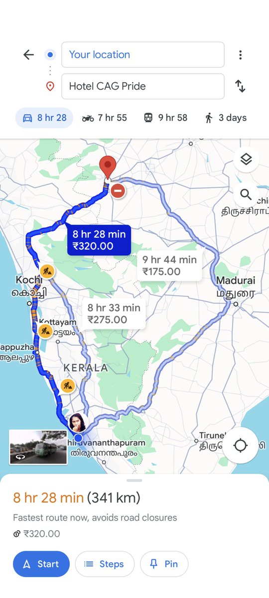 SWAMITRA's tweet image. I am going from Varkala to Coimbatore. I am thinking about taking the route through Kochi but map is showing construction work. Anyone has an ideas about which route would be better? I am also considering medical shops and restaurants availability.
#kerela #Coimbatore #TamilNadu