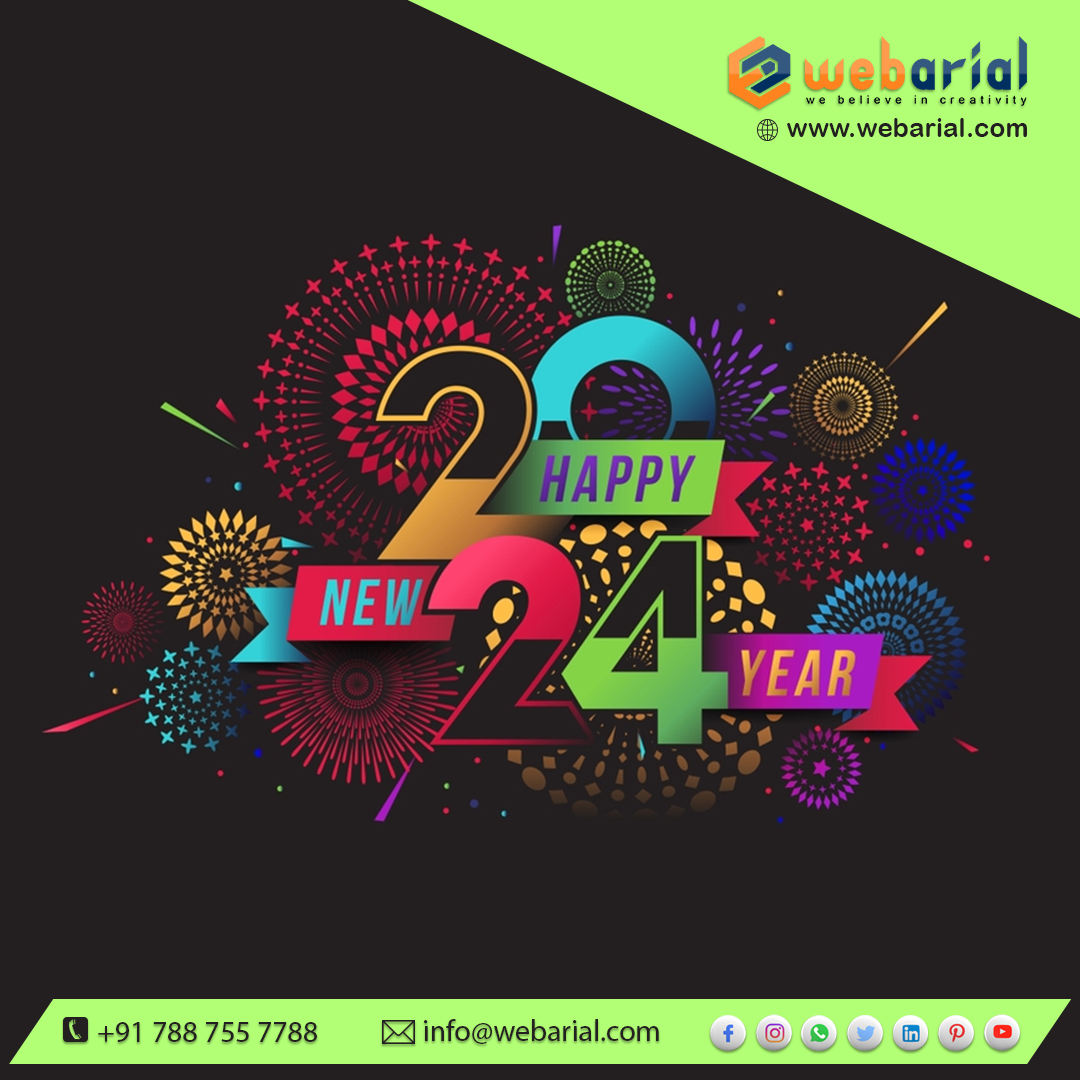 📷 Happy New Year 2024 from the Webarial family! 
📷 webarial.com
#webarial #YearOfPossibilities #2024Adventure #WebSolutions #WebarialWishes #InspireDigital #ElevateYourBrand  #DigitalGrowth #TechTrends2024   #GraphicDesignInspo #MarketingSuccess #HappyNewYear2024
