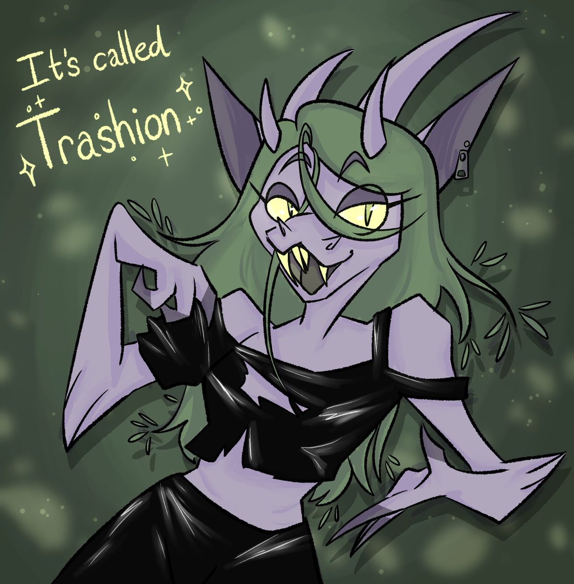 gardengoyle1's tweet image. When your outfit consists of rubbish bags and any other kinds of trash ✨🗑️

#furry #furryoc #furryreference #drawing #sketch #doodle #art #artwork #artist #artistsontwitter #characterdesign #originalcharacter #oc #ocart #ocdoodle #gargoyle #gardengoyle #sona #trash #trashion