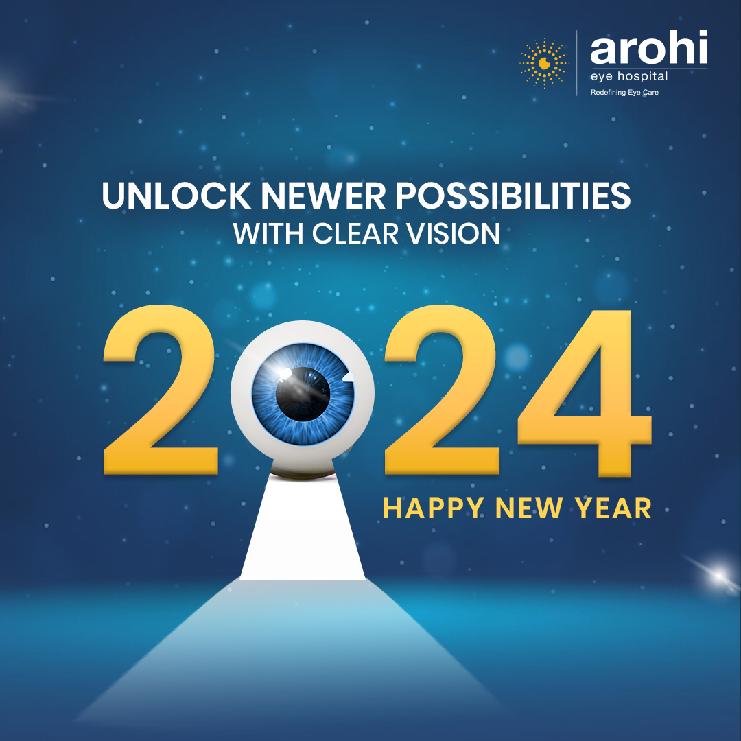 ArohiEye's tweet photo. Let's welcome 2024 with hopes of good luck, health, and happy times, as clear and focused as the vision we cherish.  👁✨

Call 9820 111 315 to schedule your appointment with us and prepare for a year of seeing life's beauty with clear eyes. #HappyNewYear https://t.co/ntKjeOkdU7