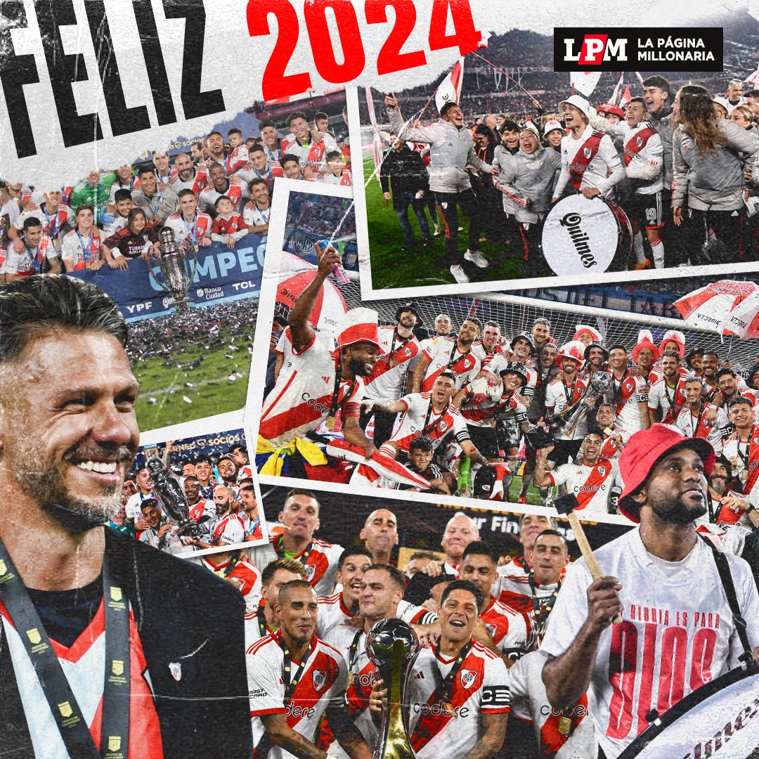 ¡Feliz año, hinchas de River! 🍾🙌

¡Vamos por mucho más en el 2024! 🏆⚽

⚪🔴⚪