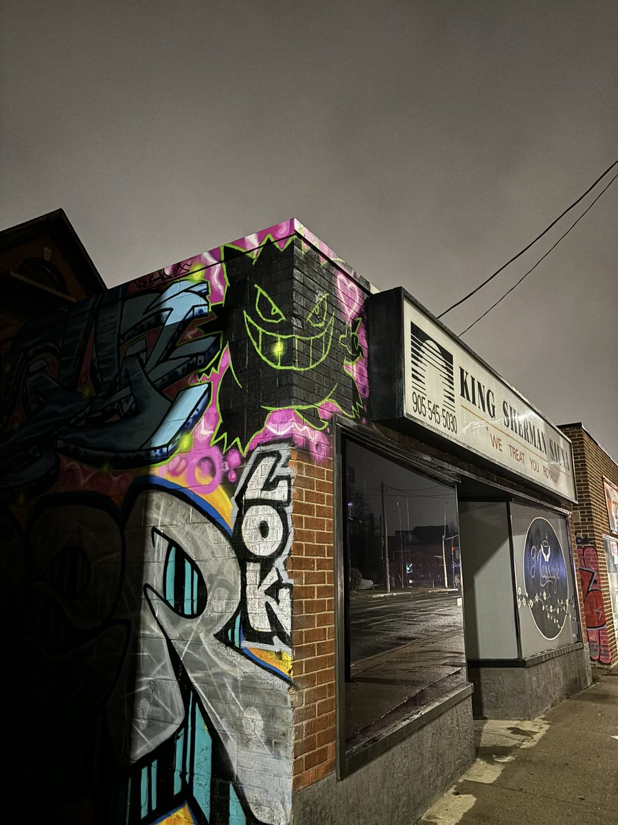 Gengar mural on the happy ending spa I love you