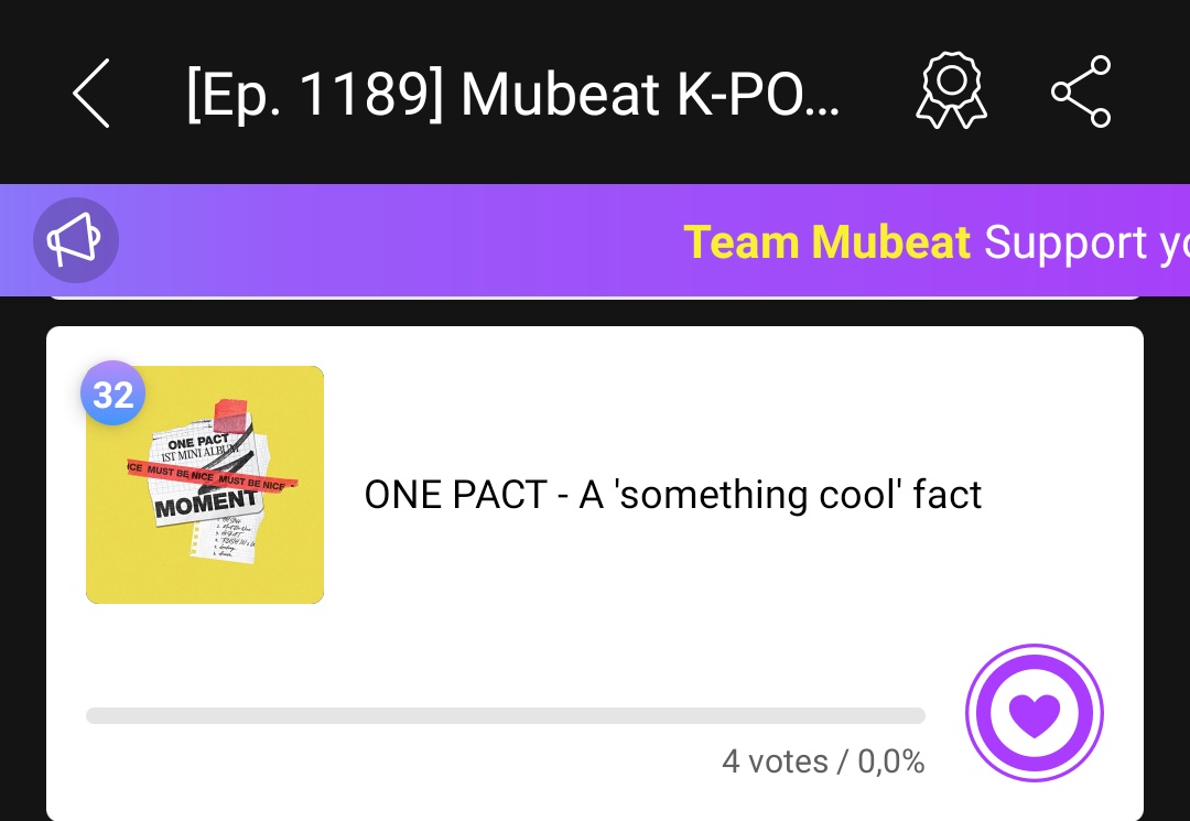 Andheart vote onepact di  mubeat ya ... 
Periode 1/1 - 3/1 2024 
#onepact 
#mubeat 
#hotstuff 
#jongwoo 
#seongmin
#tag
#yedam 
#jaychang