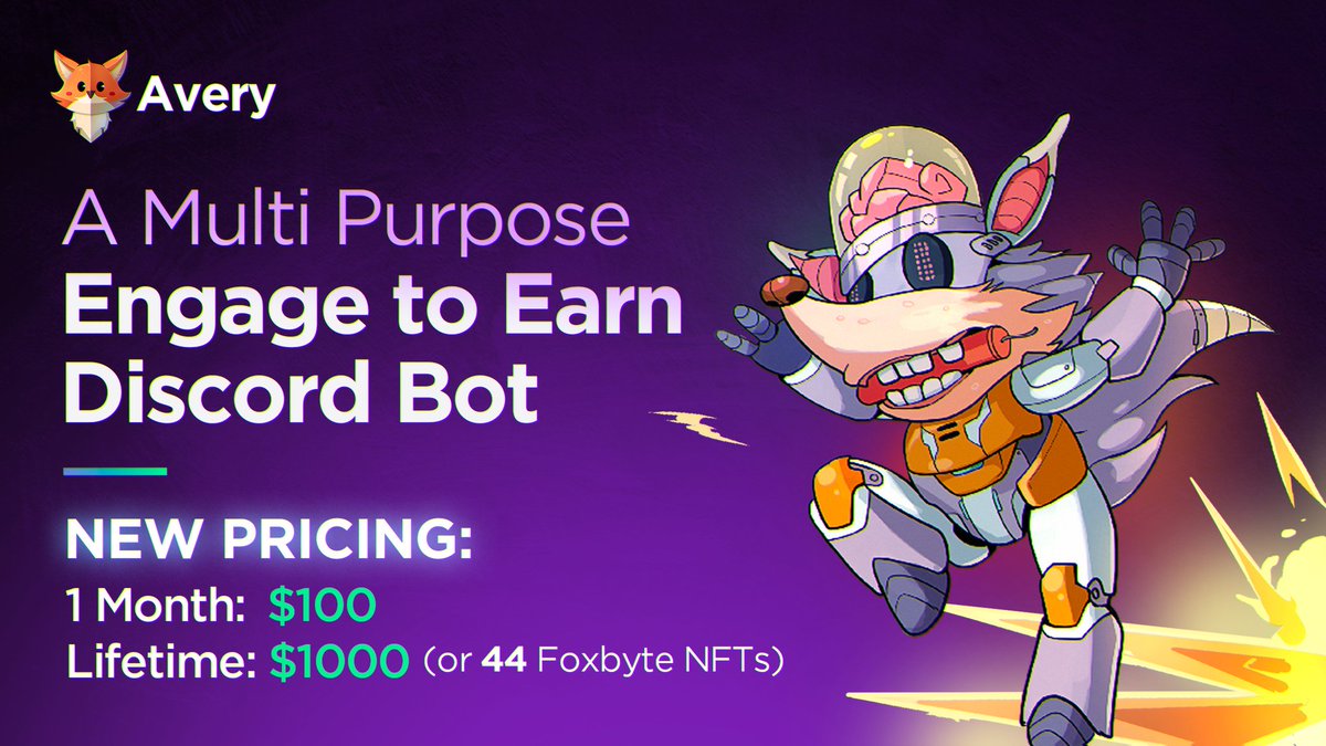 🎉 Happy New Year, Foxbyte community! 🌟 Welcoming 2024 with excitement for our empowering tools. The multi-purpose engage-to-earn bot is now more accessible! New pricing: 1 month $100, lifetime $1000, {or hold 44 Foxbyte NFTs}. 🦊✨ Cheers to a year of innovation, connections,…