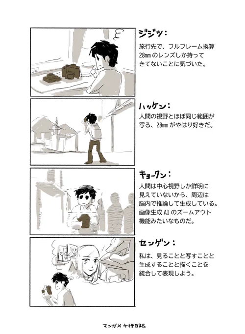 旅行先で、28mmのレンズしか持って来てないことに気づいた話。

#マンガx4行日記を続ける会-11 