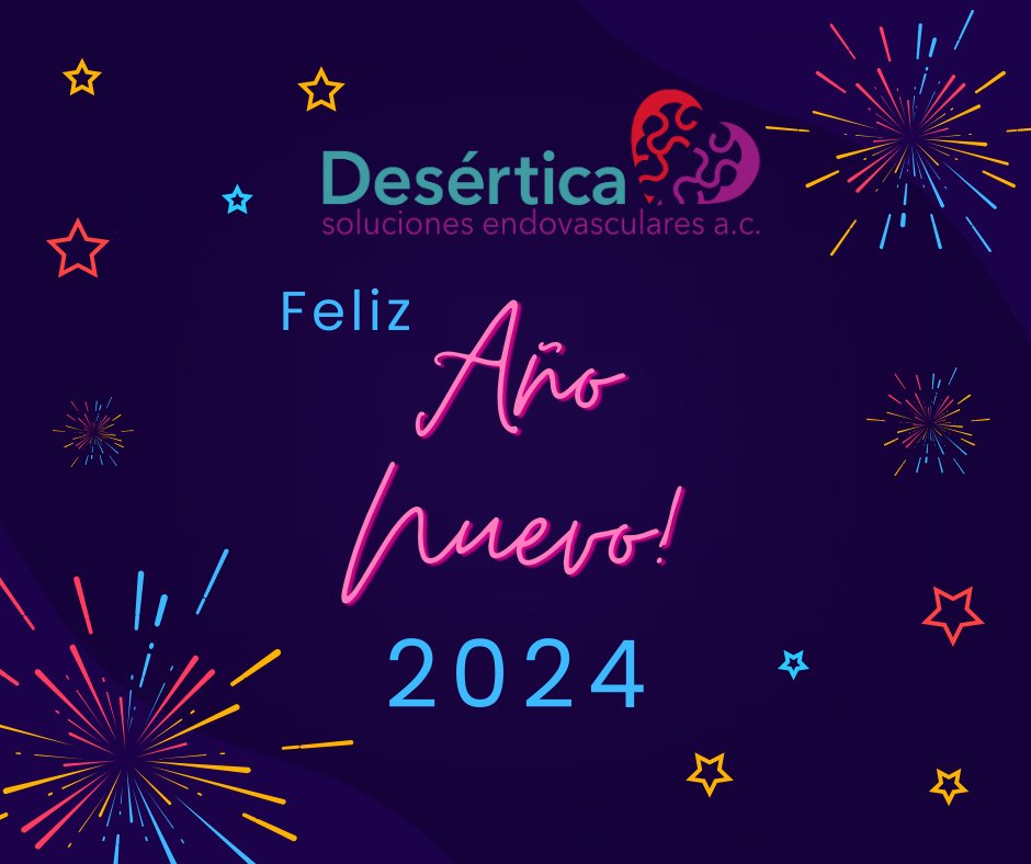 DeserticaAC's tweet photo. Feliz año nuevo,
Esperamos que este año que esta por comenzar este lleno de buenos propósitos para mantener hábitos para cuidar tu salud y la de tus seres queridos.
Un fuerte abrazo https://t.co/WP9hNdc4kN