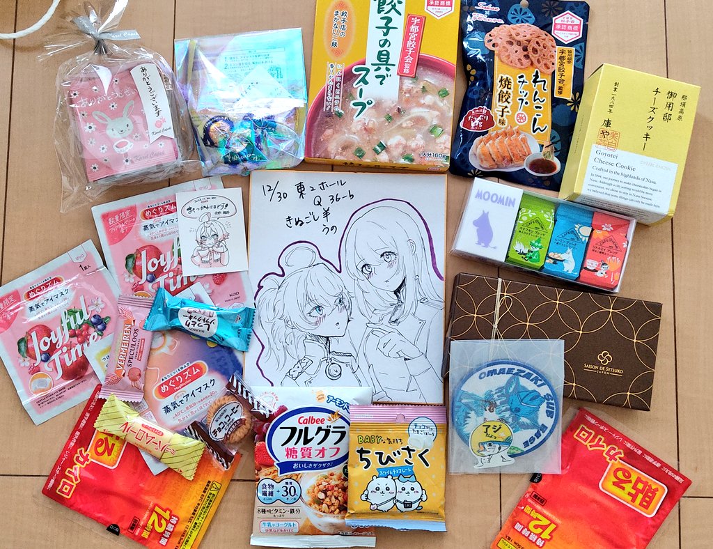 遅くなりましたが冬コミ差し入れ沢山ありがとうございました😭✨
皆様にお会いできて、本お渡しすることが出来て本当に嬉しい限りです!!さんきゅーそーまっちーー!! 