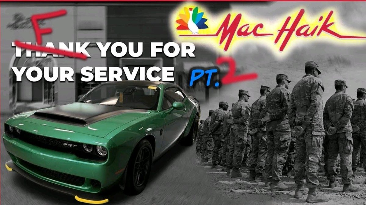 LXandBeyondNats's tweet photo. Dodge Dealer Mac Haik Doubles Down On Screwing US Soldier and Won't Apologize?

https://t.co/6RJE8895HU #MacHaik #SRT #DodgeDemon #Demon170 #Dodge https://t.co/pjZ4aBnNX3