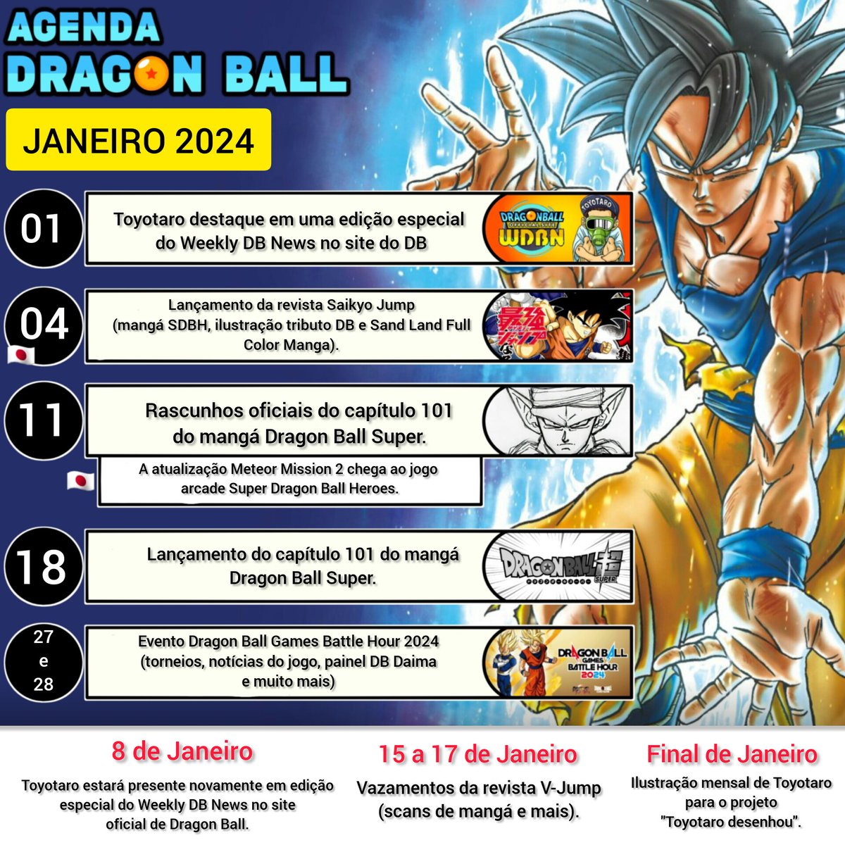 sobralDB's tweet image. Agenda dragon ball para o mês de janeiro 2024

#dragonball #agendadragonball