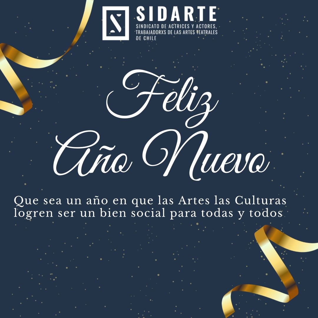 sidarte_chile's tweet photo. Queridxs socixs: Como Directiva del Sindicato SIDARTE, les deseamos un feliz 2024.
Esperamos sortear con éxito cada nuevo desafío en donde la unidad y participación de ustedes será clave para fortalecer nuestro gremio y mejorar la calidad y dignidad de nuestro trabajo. #sidarte https://t.co/tNGpuS6xQe