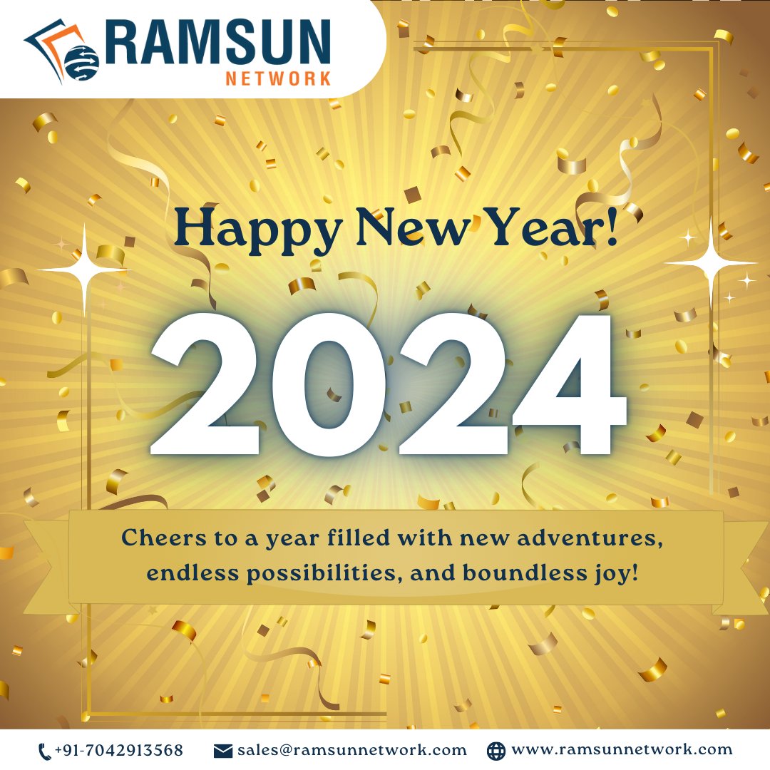 NetworkRamsun's tweet photo. "Team @NetworkRamsun wishes you a year brimming with prosperity, abundant opportunities, and remarkable success."

"Happy New Year" 🎇

#ramsunnetwork #supplychainfinane #business #success #Twitter  #newyear2024 #NewYear https://t.co/cGM3AoQbfj