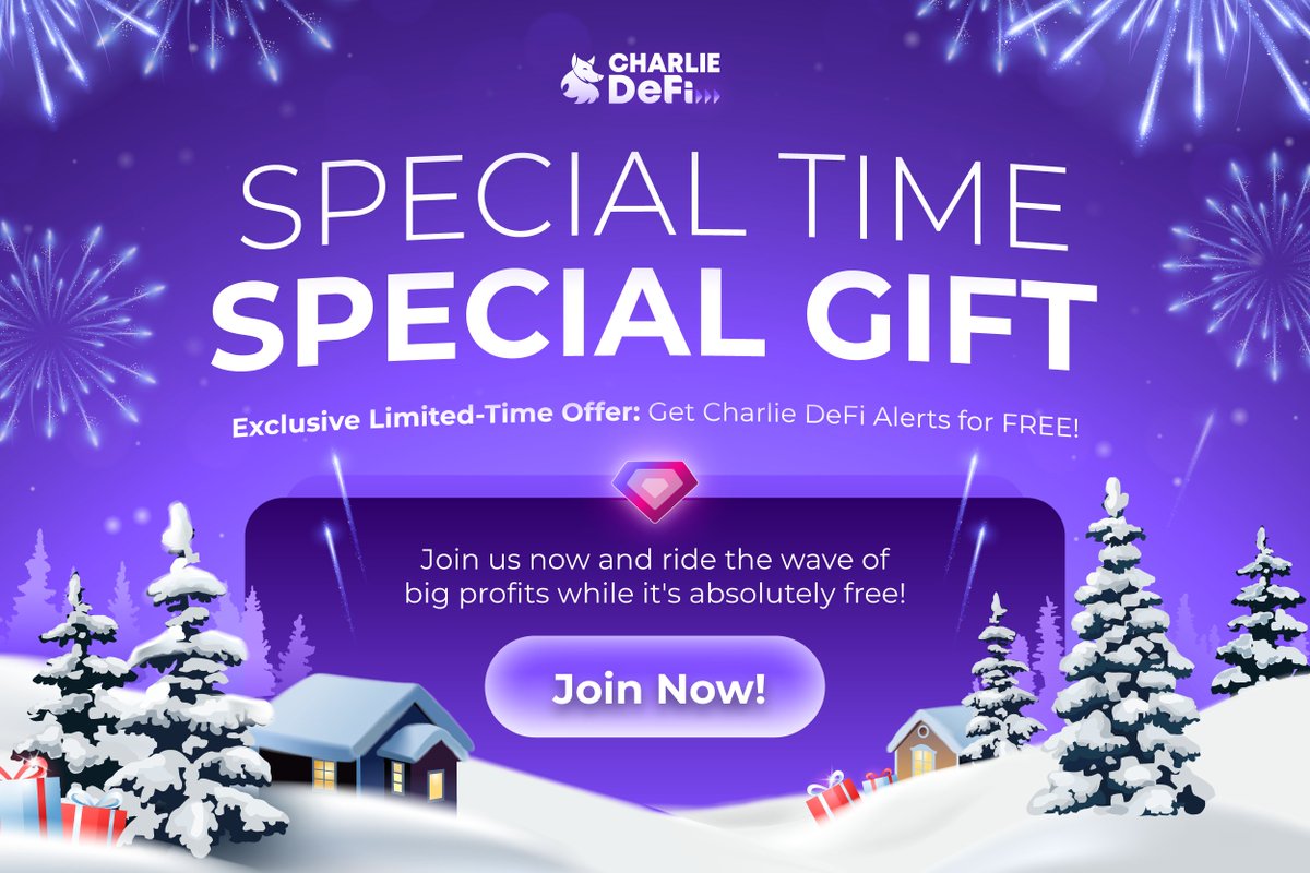 CharlieDeFiNews's tweet image. Let’s Kickstart the new year with #CharlieDeFi 's Premier Alerts! 🎊

We welcome 2024 by opening our exclusive #Alert channels for FREE! Get ready to access top-tier market insights and investment opportunities.
🔗 discord.com/invite/W7YAvXT…

What's there:
💎 Charlie Gems: