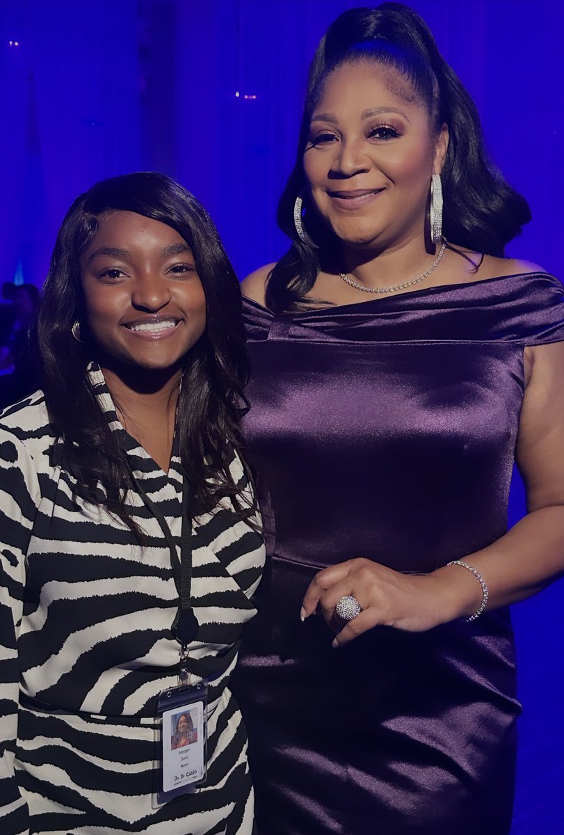MorganScottTV's tweet photo. Working on New Year’s Eve isn’t so bad when you get to meet Trina Braxton ♥️ (immediately going home after this to binge watch Braxton Family Values for the 100th time) https://t.co/fP1i2Zdjj5