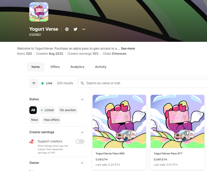 yogurt_eth's tweet photo. no idea how we are .09 floor

literally giving out insane god tier alpha on the TL

and i spend 18 hours a day in YV

everyone is cooking

come join

https://t.co/qbrPQIZVMS https://t.co/w8DfVqMqnk