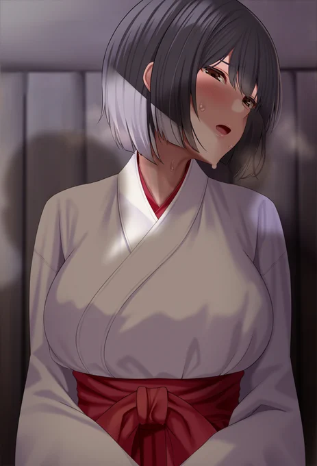 神社の裏で・・・エロい絵はこちらから↓pixivfanbox   