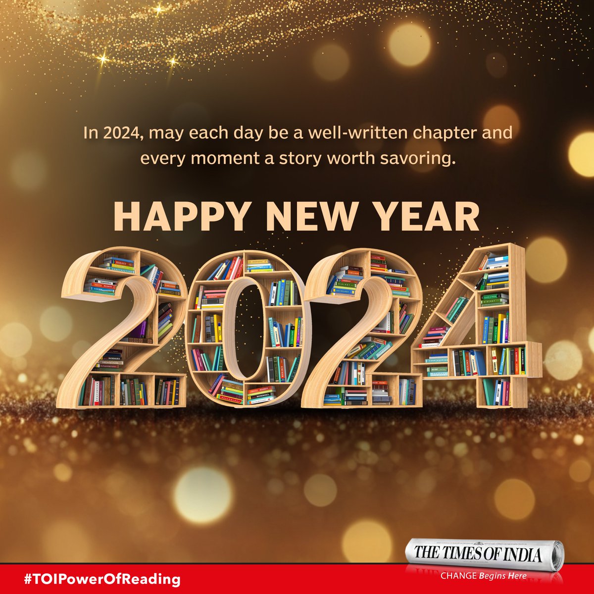 TOIPwrOfReading's tweet photo. Wishing all our readers the joy of completing unfinished stories and the excitement of discovering new ones this year.

Share the name of the most interesting book you’ve read in 2023 in the comments below using #TOIPowerOfReading and stand a chance to win Amazon vouchers worth Rs. 500

#TheTimesOfIndia #Books #reading #BookRecommendations
.
.
.
.
.
.
.
.
#booklovers #knowledge #read #bookworm #bookstagram #reader #Contest #contestalert #HappyNewYear2024