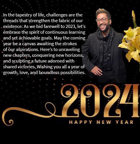 _angelortiz's tweet photo. In the tapestry of life, challenges are the threads that strengthen the fabric of our existence. As we bid farewell to 2023, let's embrace the spirit of continuous learning and set achievable goals. May the community year be a canvas awaiting the strokes of our aspirations. ❤️4U https://t.co/Z52qPNnsVH