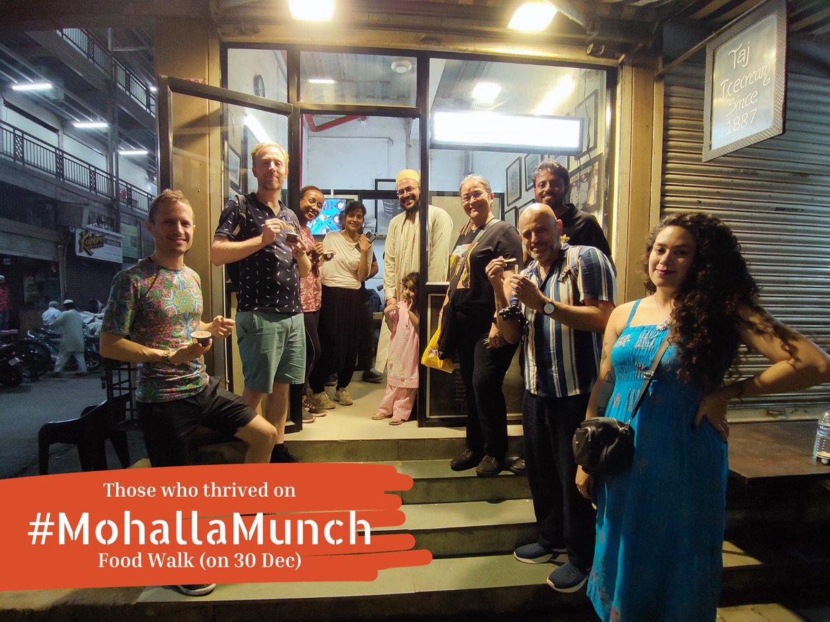 Khaki_Tours's tweet photo. Those who thrived on our #MohallaMunch food walk on 30th Dec. Join us for more heritage tours this week: 

#ApolloGate - Sat, 6th Jan, 4 PM
#IraniChai - Sat, 6th Jan, 4 PM
#LockStockBarrel - Sun, 7th Jan, 9 AM

Book now at: https://t.co/iK2lqaP4aZ

#DiscoverMumbai #MumbaiStories #Mumbai #Bombay #MumbaiHistory #MumbaiHeritage #Maharashtra #IncredibleIndia #ApolloBunder #IraniCafes #BSE