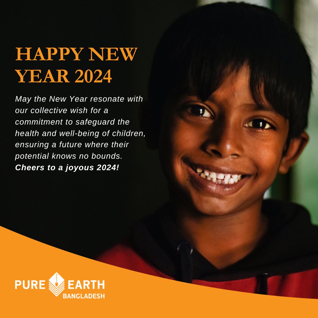 PureEarthBD's tweet photo. As we enter 2024, let's commit globally to creating a safer, lead pollution-free world for our children. May every breath be a source of vitality and joy, propelling us towards a brighter and sustainable future.
#HappyNewYear2024 #SolvePollution https://t.co/4n9TG685O6