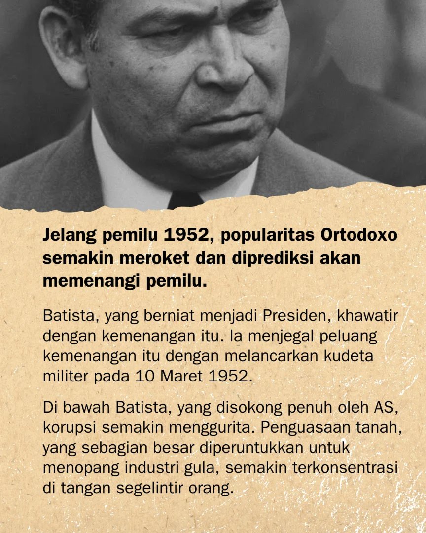 merdika_id's tweet photo. Saat fajar 1 Januari 1959, revolusi Kuba sudah menang. Rezim Batista sudah melarikan diri ke Republik Dominika.
Baca kisahnya, geser slide ya.
#kuba #cubarevolution #revolusikuba #fidelcastro #cheguevera #tahunbaru #newyear #happynewyear https://t.co/PrjlRzuAbd