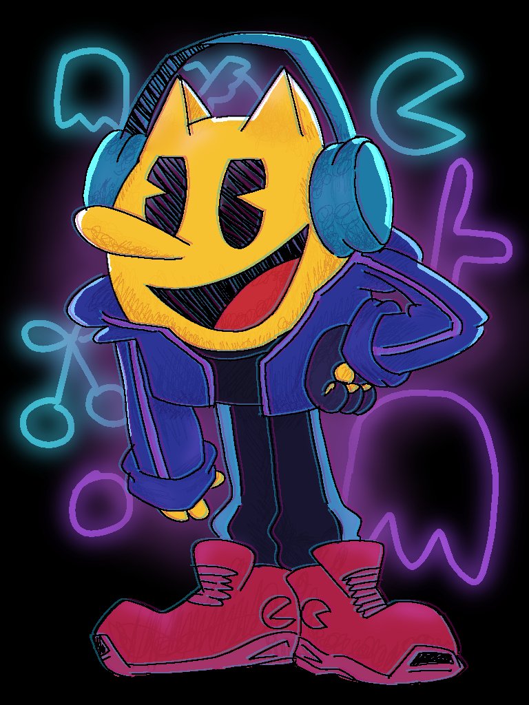 Pac-Man drip Feliz año nuevo amigos! Con este dibujo despido el 2023  #HappyNewYear #fanart #Pacman, image size:768x1024