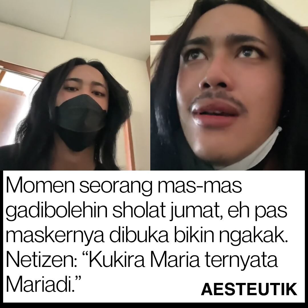 viral_viralaja's tweet photo. Kukira Maria ternyata Mariadi🤣🤣

— a thread https://t.co/9dM8fPZ8IV