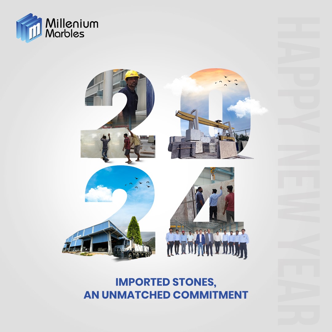 milleniummarble's tweet photo. New year, timeless commitment — Millenium Marbles stands strong, sustaining our commitment to you. Cheers to building meaningful connections in 2024! Happy New Year! 🎉 

#milleniummarble #bestatmillenium #shoolagiri #silvassa #kishangarh #newyear2024 #newyearseve https://t.co/zPoBBhiBK0