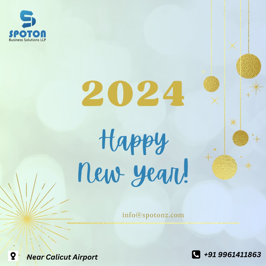 SpotonLlp's tweet photo. The best time for new beginnings is now ✨

#2k24 #spoton #2024 #newyear #Kondotty #malappuram #calicut #celebration https://t.co/GPyYd0AeVM
