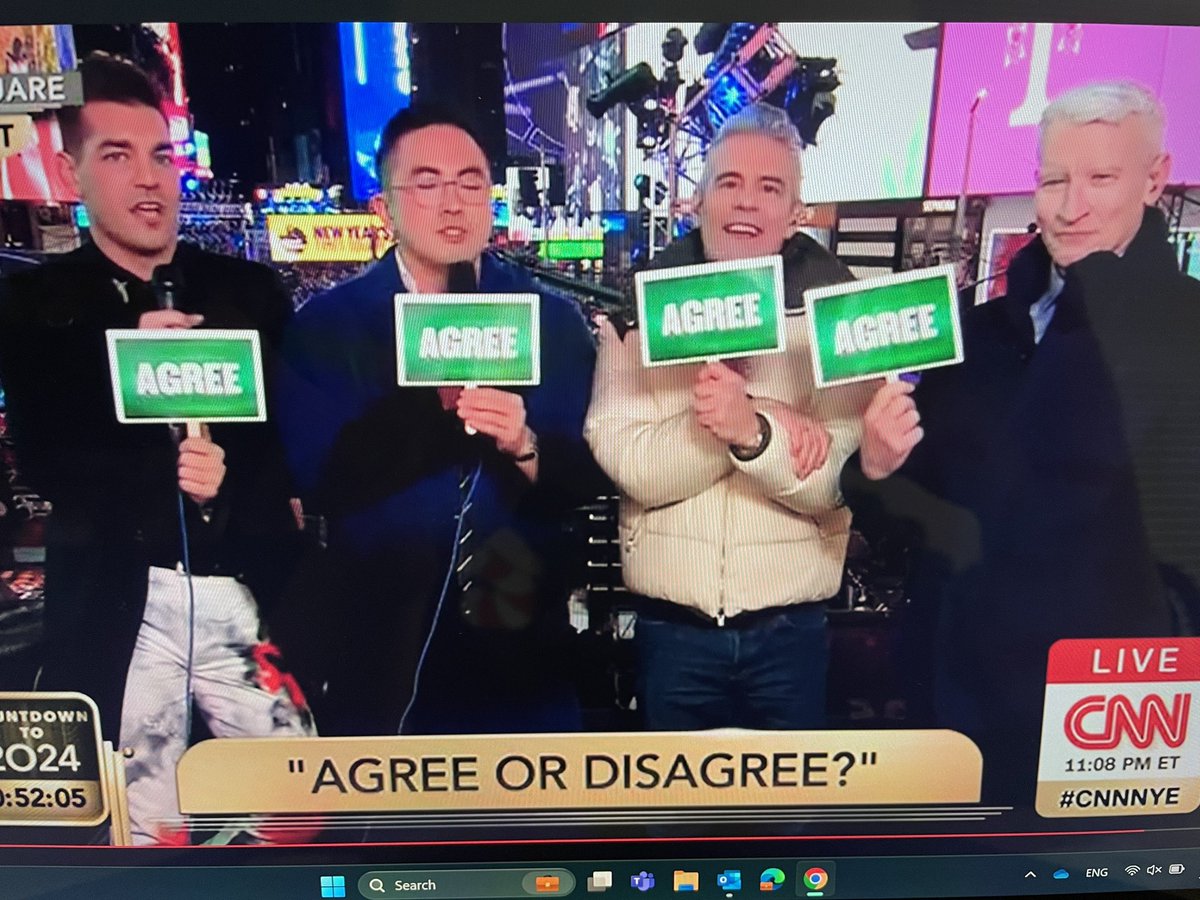 The foursome we all need to finish out 2023! @LasCulturistas @Andy @andersoncooper #cnnnye