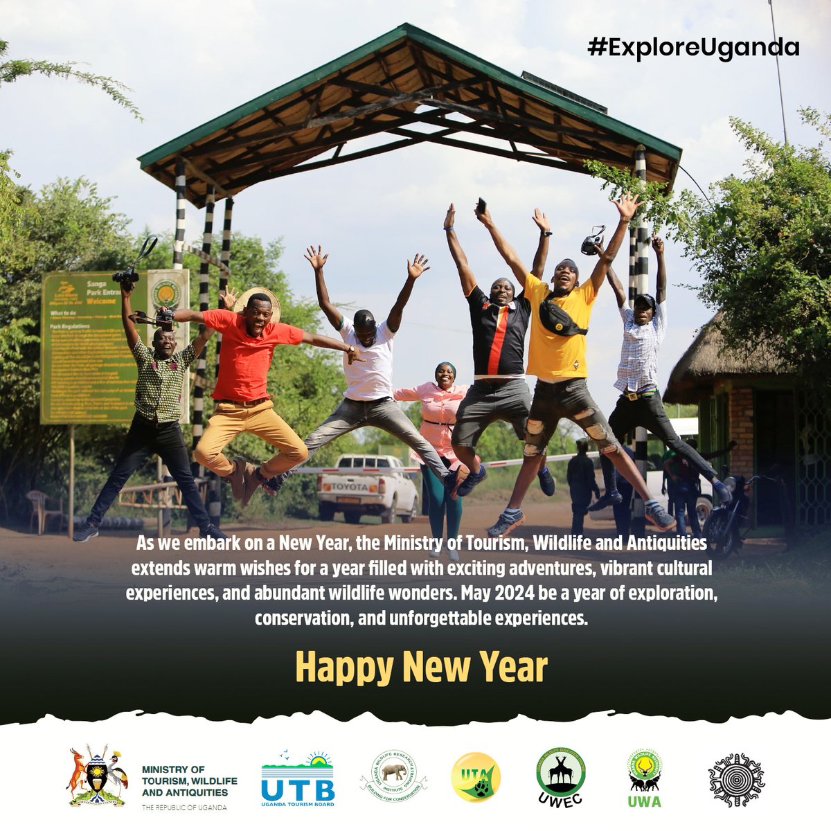 MTWAUganda's tweet image. To good health, peace and prosperity. We wish you a fruitful 2024 full of adventure &amp;amp; unforgettable experiences. @ExploreUganda @mugarra @GCICUganda @UgandaMFA @MoICT_Ug @UG_Airlines @UWEC_EntebbeZoo