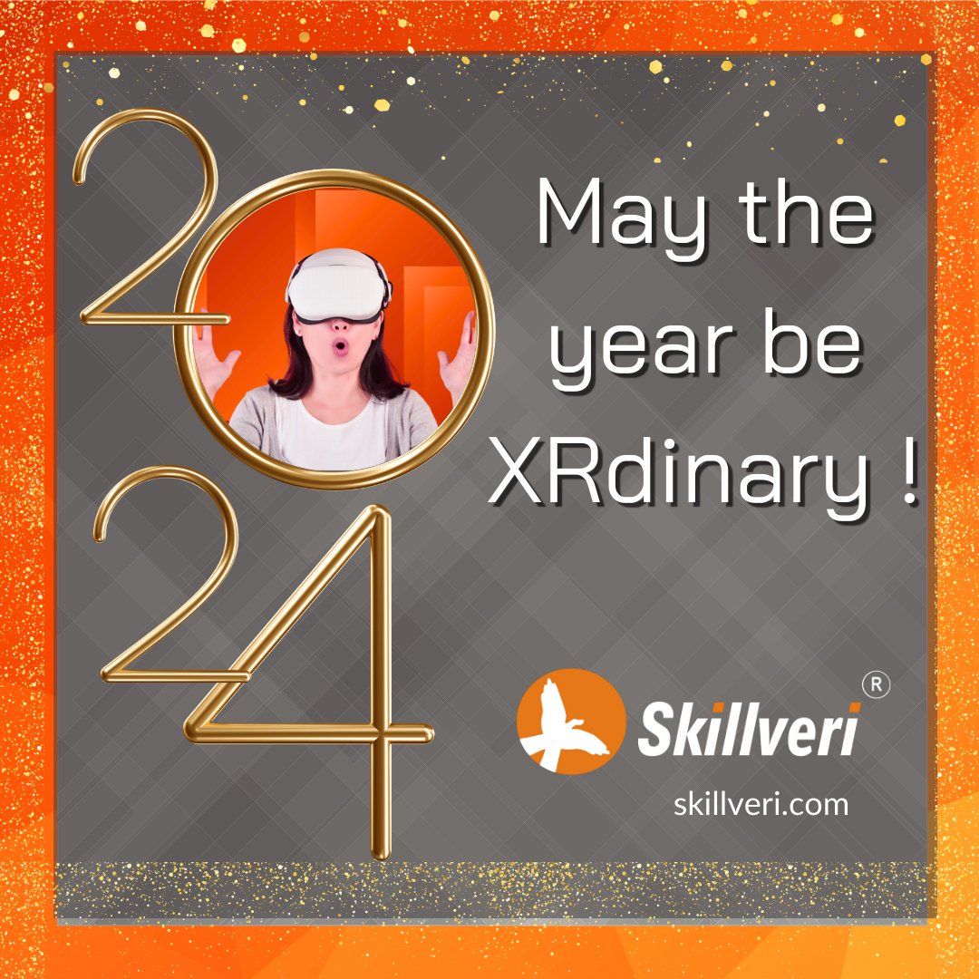 SkillVeri's tweet photo. Wishing Everyone a very Happy 2024 ! Looking forward to an exciting and XRdinary year ahead !!
#ThefutureisXRdinary
#BeSkillverified
.
.
#HappyNewYear #happynewyear2024
#vr #xr #simulators #weldingsimulator #spraypaintingsimulator #welding #painting #hvac #skills #cte https://t.co/Fq2QjxQiAc