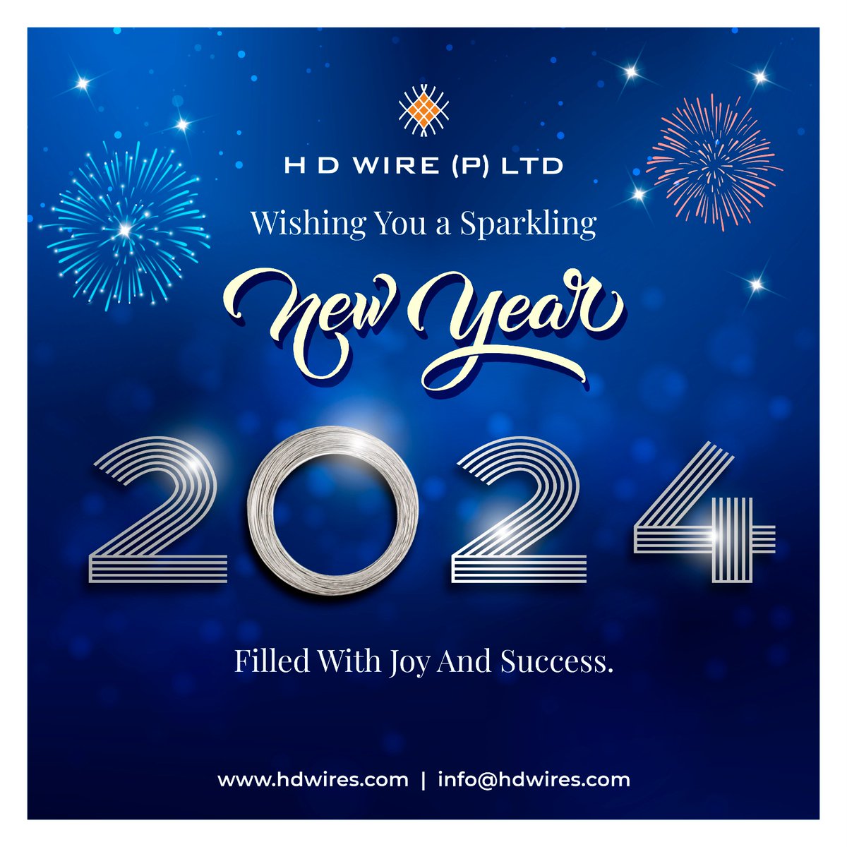 hdwires's tweet photo. Wishing you a sparkling #NewYear filled with joy and success.

#NewYear2024 #HappyNewYear #HappyNewYear2024 #Happy2024 #Blessings #Wishes #HDWire #SteelWire #GIWire #FencingWire #FencingProducts https://t.co/kdlbfbzkLL