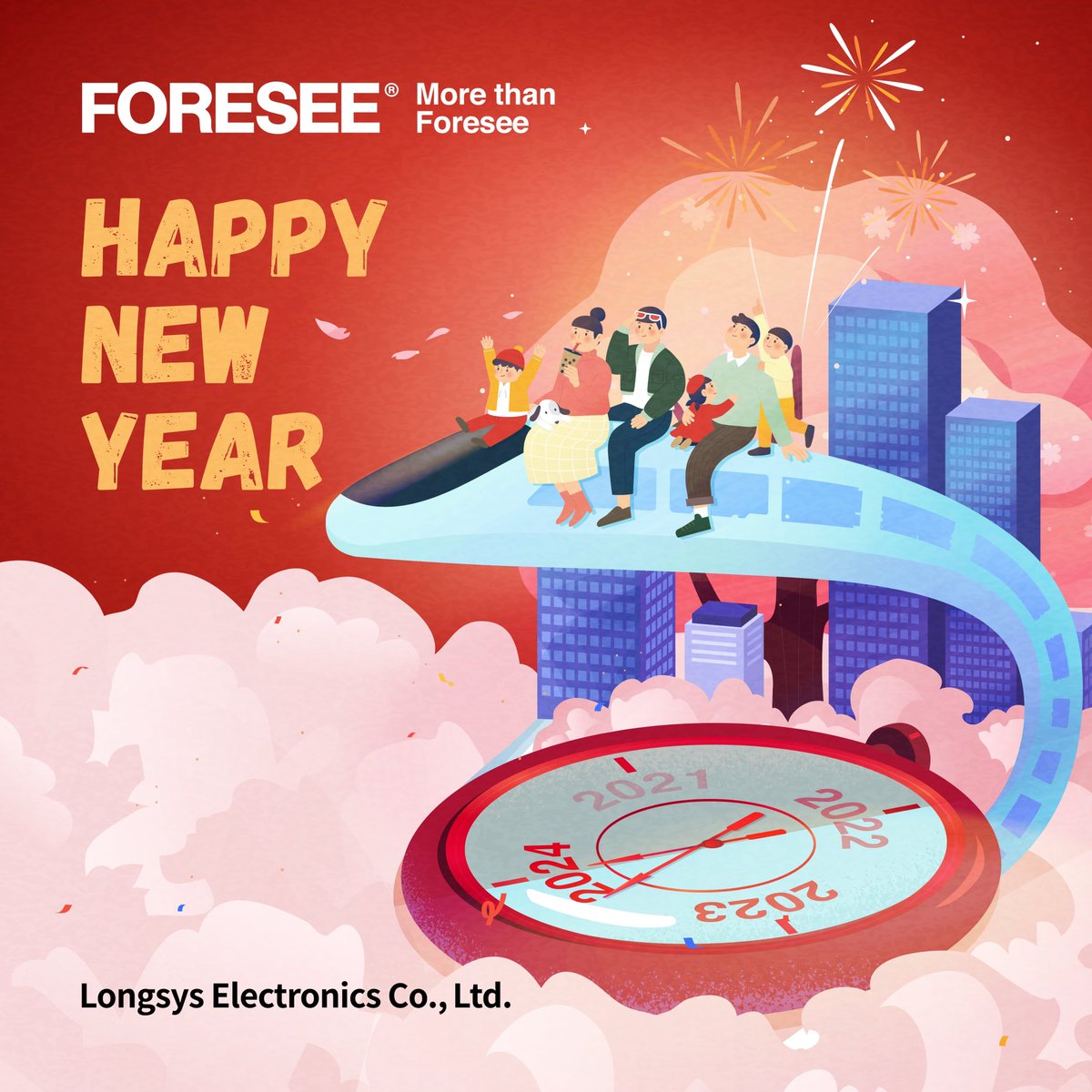 FORESEEBrand's tweet photo. 🎉Entering 2024 with a world of opportunities! FORESEE wishes everyone a year filled with boundless possibilities and endless creativity. May the New Year's sunshine bring warmth and joy. Happy New Year from all of us!🥳 https://t.co/ts0Lkx6qK9