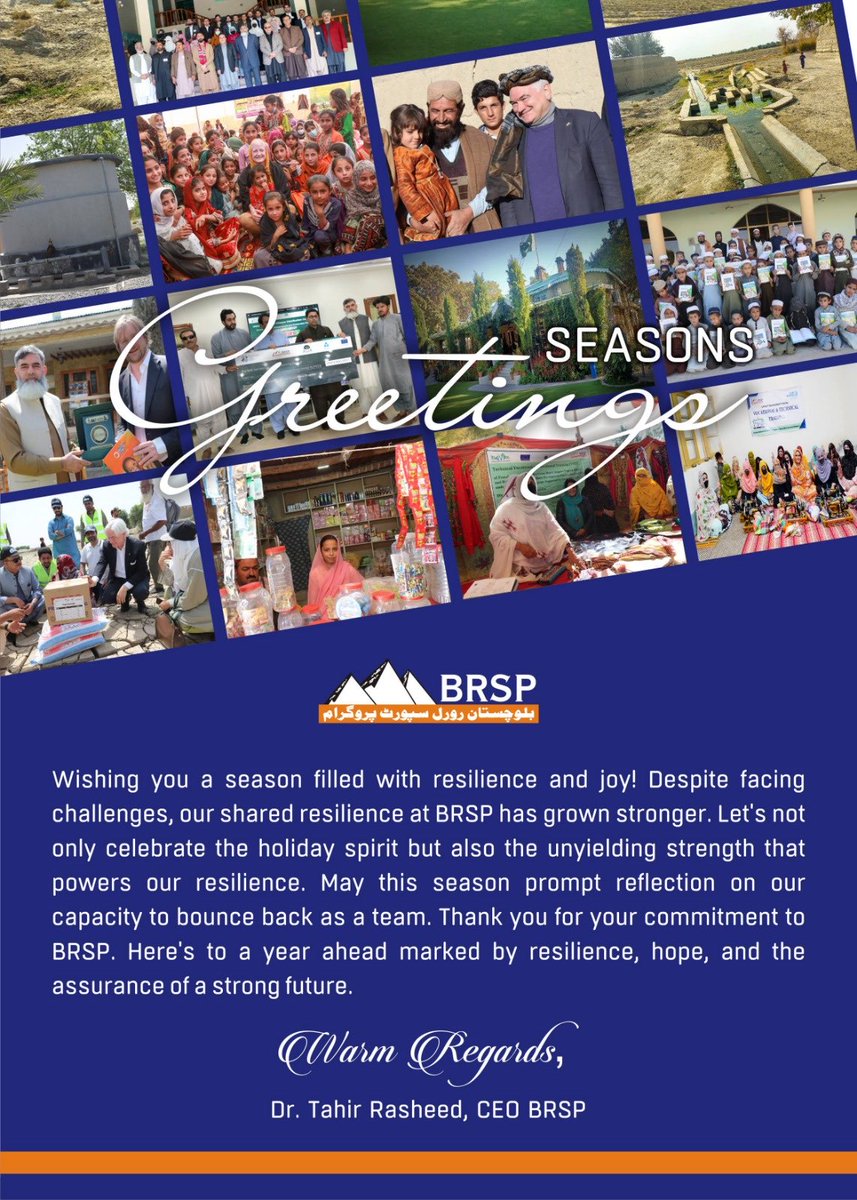 Thank you for your unwavering dedication to BRSP. I wish you all and your loved ones seasonal greetings  filled with resilience, hope, and the promise of a resilient future.