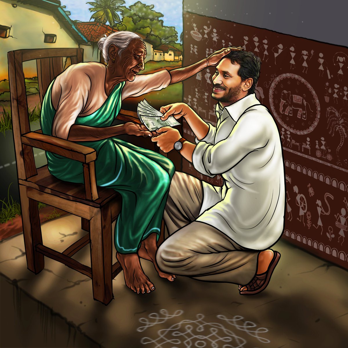 YSRCParty's tweet photo. “అవ్వాతాతలకు అండగా జగనన్న”

ఇచ్చిన మాటను నిలబెట్టుకుంటూ నేటి నుంచి అవ్వాతాతలకు ప్రతి నెలా ₹3,000 పెన్షన్ అందిచనున్న జగనన్న ప్రభుత్వం. 

#YSRPensionKanuka https://t.co/VL8mhmGLzo