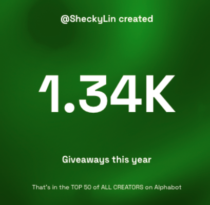 SheckyLin's tweet photo. Just checked my 2023 #Wrapped from @alphabot
I created 1340 giveaways this year on #Alphabot - That's in the ๐ง๐ข๐ฃ ๐ฑ๐ฌ of ๐๐๐ ๐๐ฅ๐๐๐ง๐ข๐ฅ๐ฆ on Alphabot ๐ฎ๐ฅ๐ #AlphabotWrapped
Huge thanks to everyone that I worked with - especially my dear team mates at @doobroCN ๐
Wish you all a successful 2024 ahead!๐