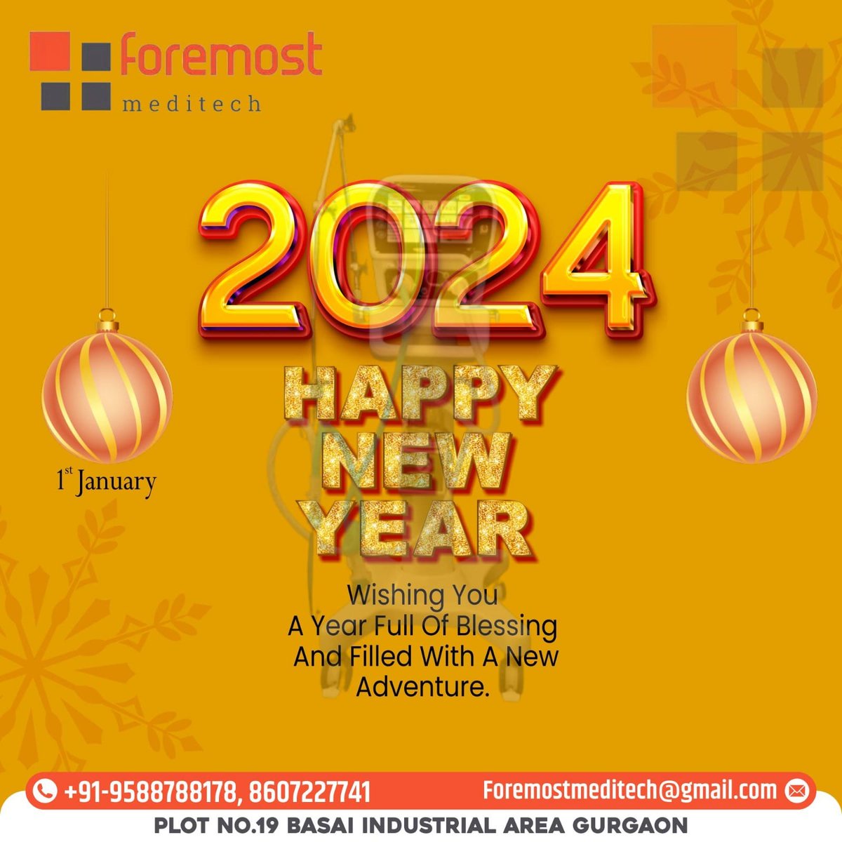 foremost_pvt's tweet photo. Wishing you a year filled with good health, happiness, and success! Happy New Year from Foremost Meditech.
Visit Our Website Now: https://t.co/DNggvhtBuS
#foremost #foremostmeditech #newyearhealth #happynewyear #happynewmonth #happynewyear2024 #happynewweek #newbeginnings https://t.co/XeePg8F8HT