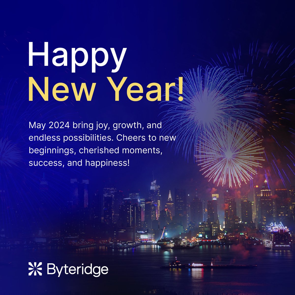 byteridge's tweet photo. As we conclude this incredible year, we express our heartfelt gratitude towards our valued partners, clients, and our exceptional team members.

Wishing everyone a prosperous and blissful new year!

#Welcoming2024
#ByteridgeCelebrations
#ContinuedCollaboration https://t.co/R0vds2q00d