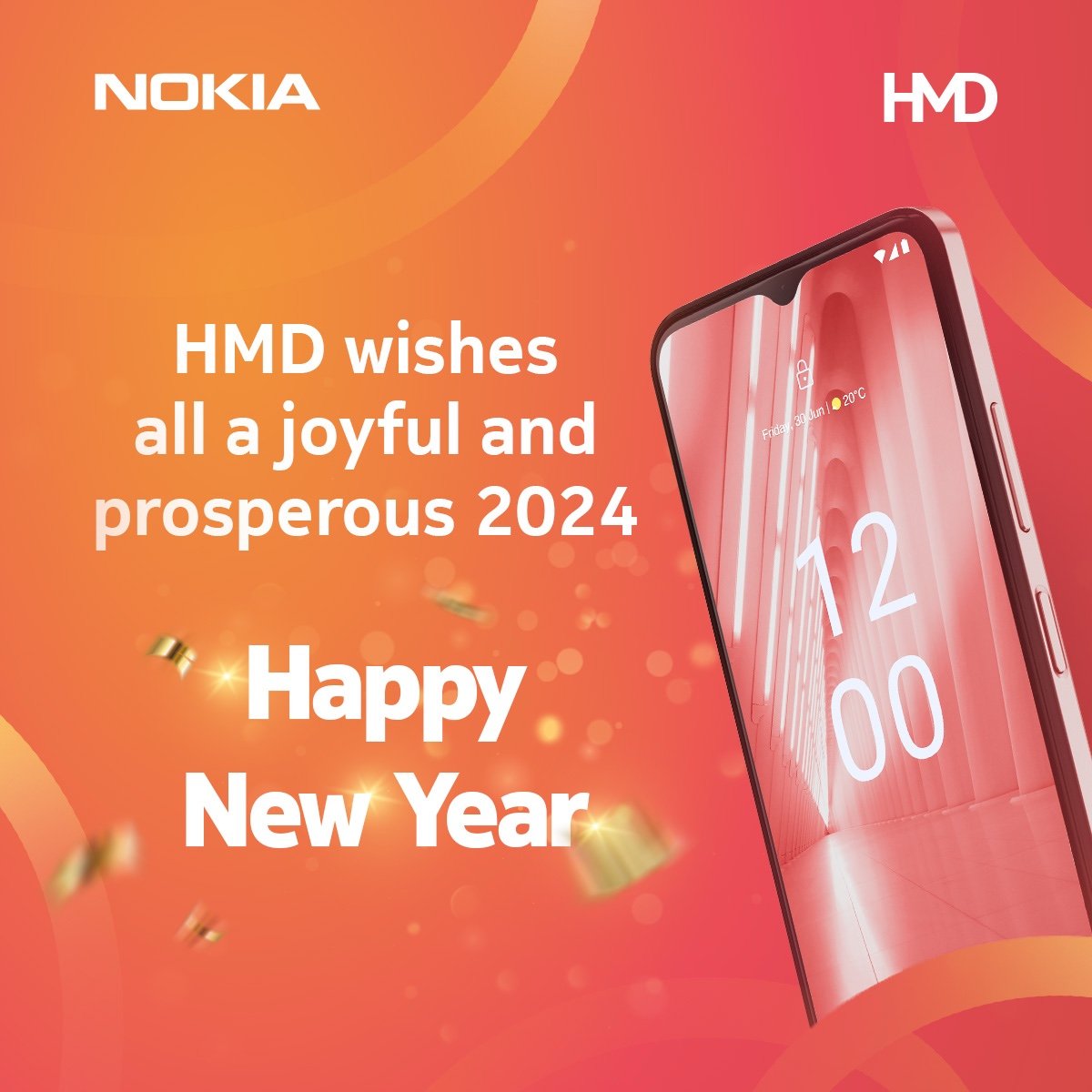 Swiping into a brand new year! Wishing a great 2024 ahead.

#Hello2024 #NewYearVibes #HMD #NokiaSmartphones