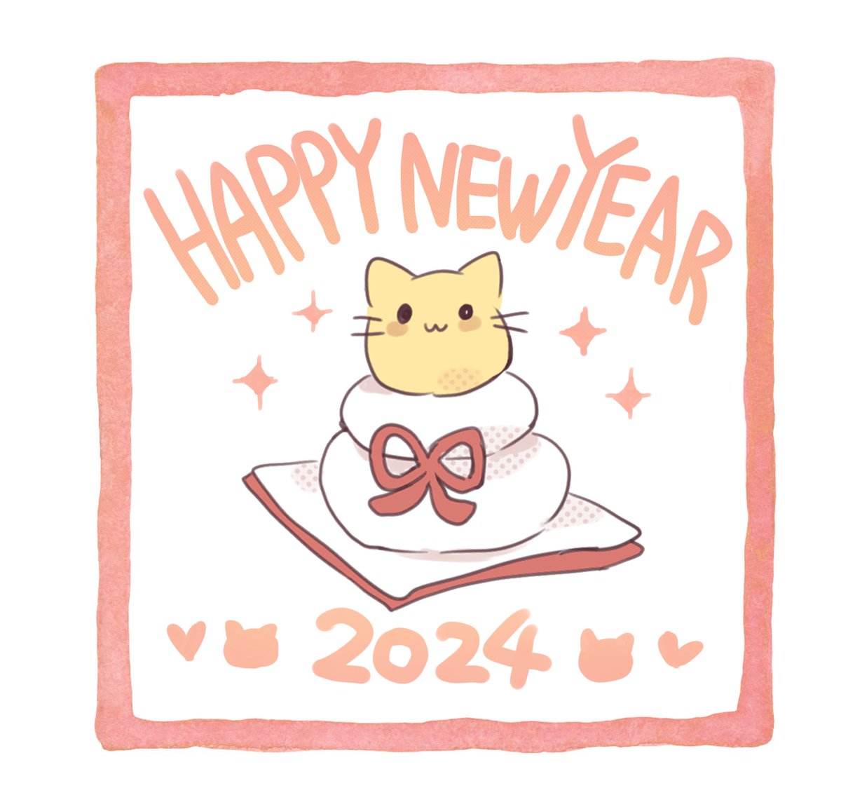 0v0ip's tweet photo. skebで描かせて頂いたあけおめ絵です～！！！
#blobcat #skeb https://t.co/wWNYbURS5b